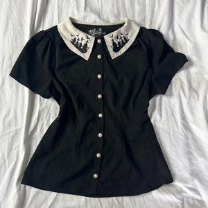 HELL BUNNY GRAVEYARD BLOUSE